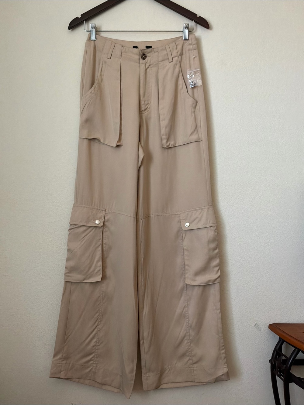 Forever 21 Wide-Leg High Rise Cargo Trousers | New without Tags - Picture 2 of 7